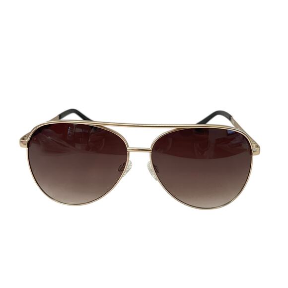 Quay Australia Vivienne Aviator Sunglasses Gold Brown main image 6